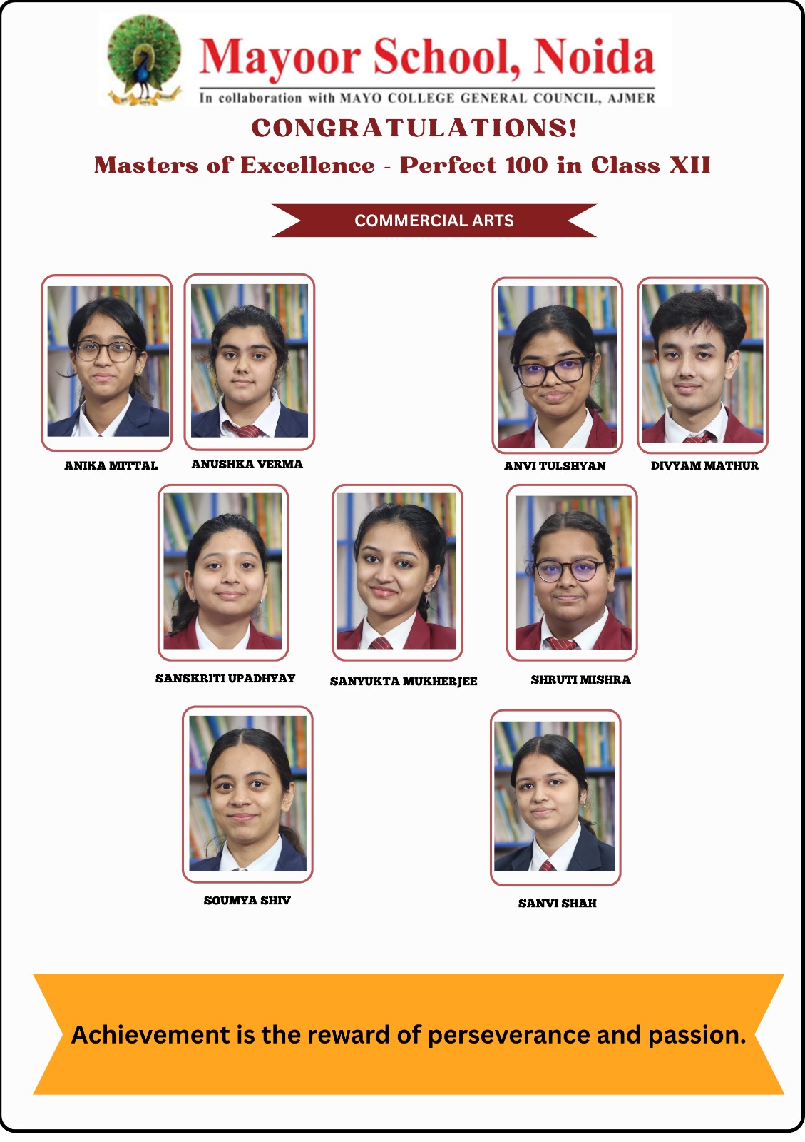 Perfect 100 in Class XII